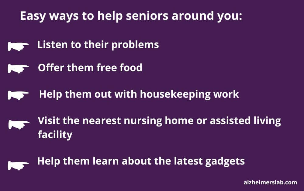 Here are some easy ways to help the elderly in your community