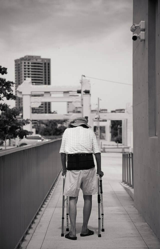 old man with a walker
