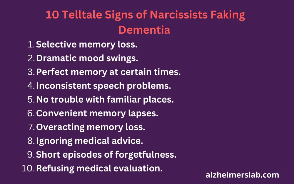dialogue - Signs of Narcissists Faking Dementia