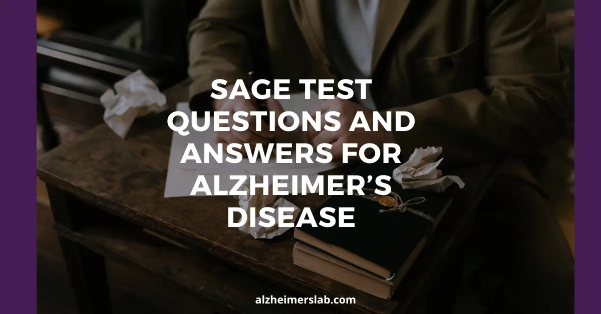 SAGE Test Questions and Answers for Alzheimer’s Disease