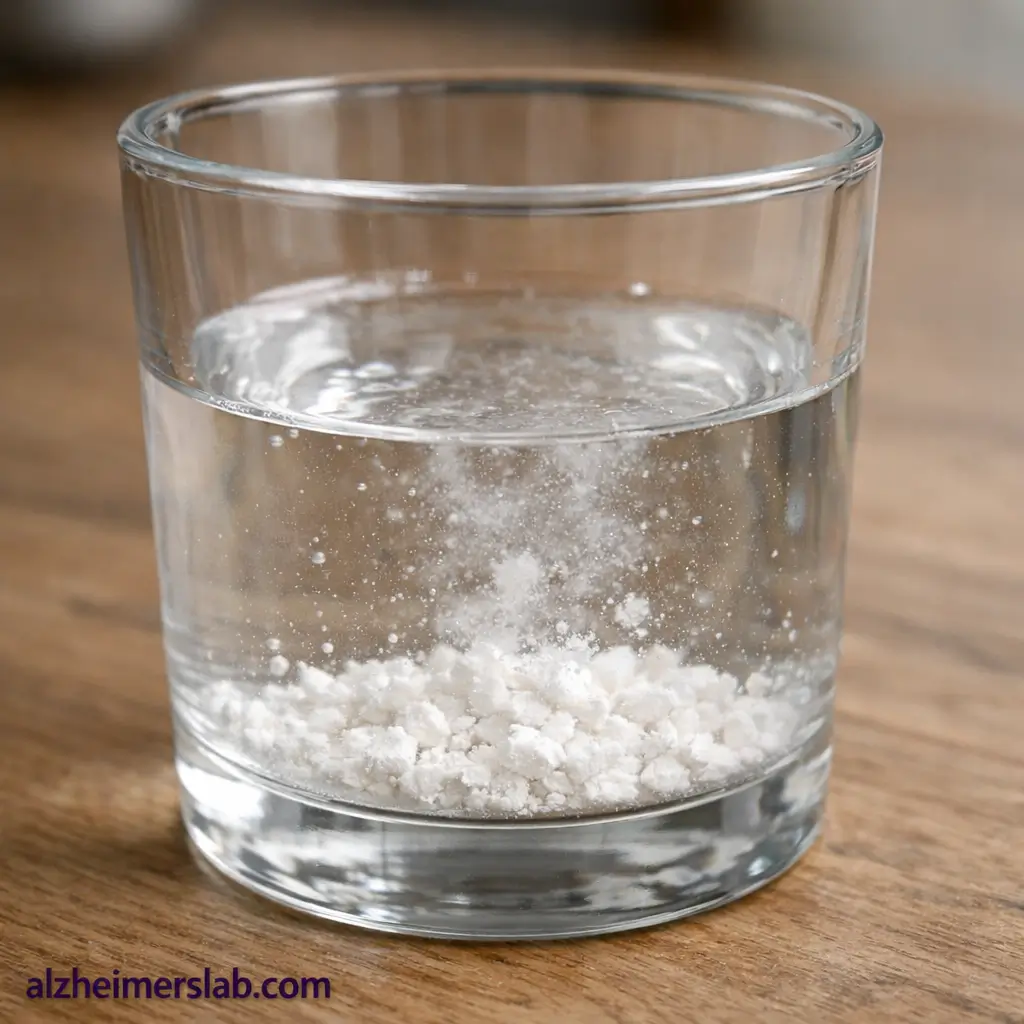 crushed pills in a glass